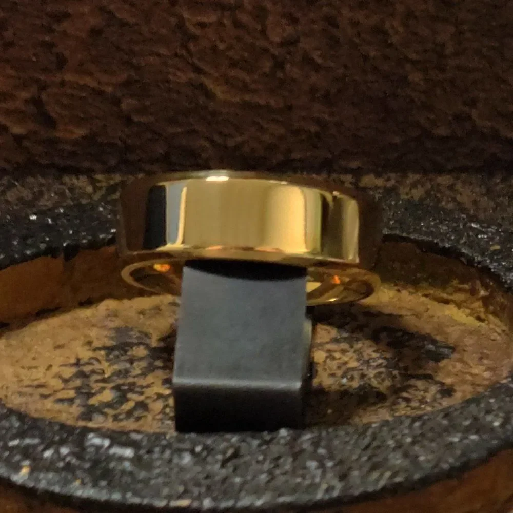 Personalized Engraved Men's Gold Promise Ring  or Wedding Band